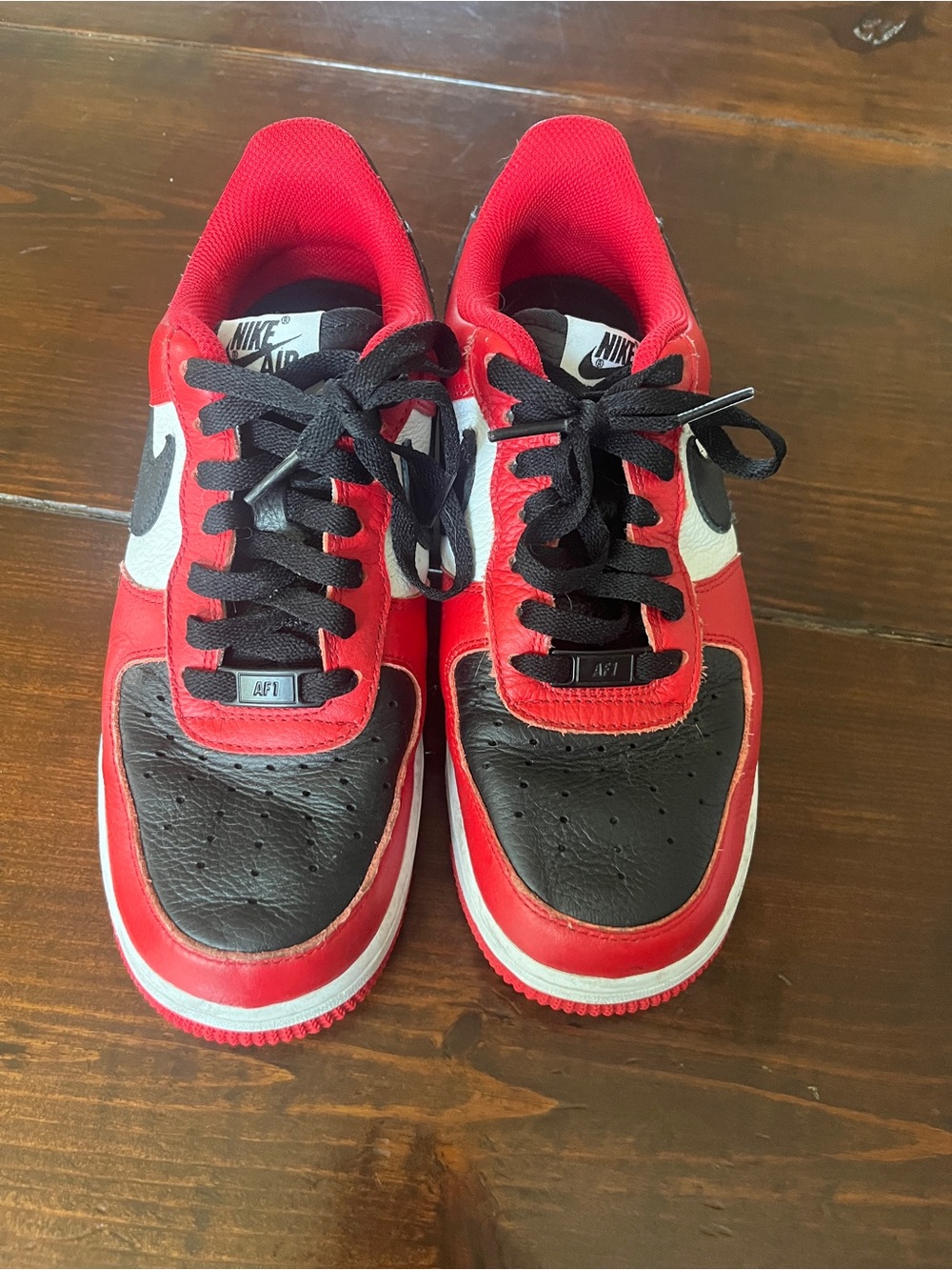 Nike Women's Air Force 1’s- Red/Black/White